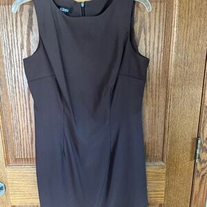 AGB Chocolate Brown Sleeveless Midi Sheath Dress